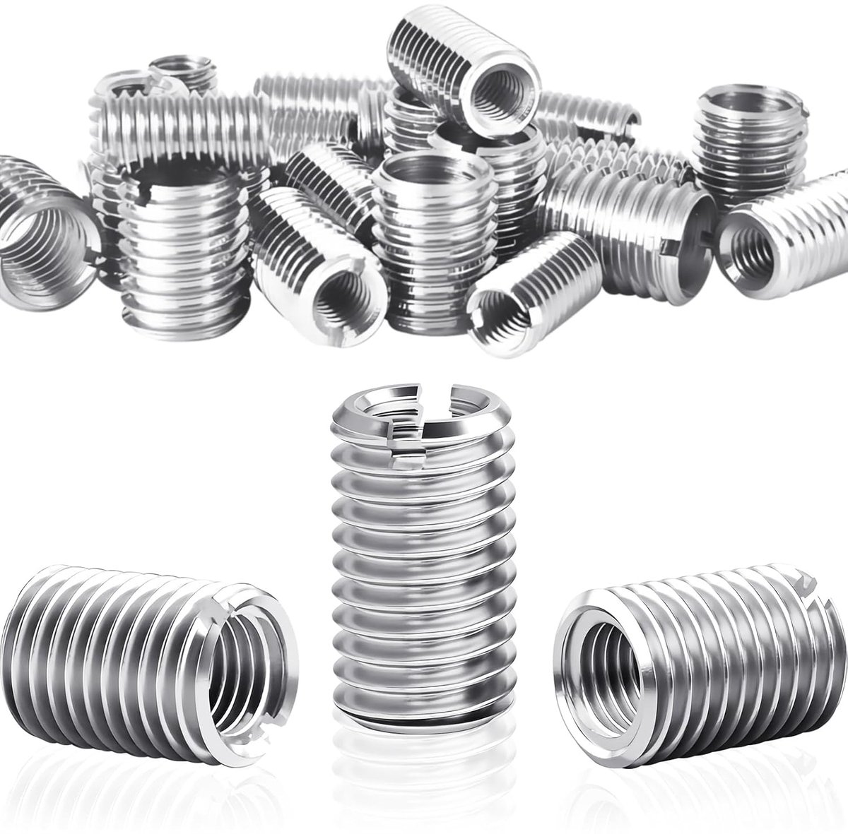 Schroefdraadinzet M6 op M4 x 15mm, 24 stuks schroefdraadadapter m6 m4, roestvrijstalen schroefdraadhat, adapter voor schroefverbindingen, verloophuls m6 op m4, adapter m4 op m6, reparatie