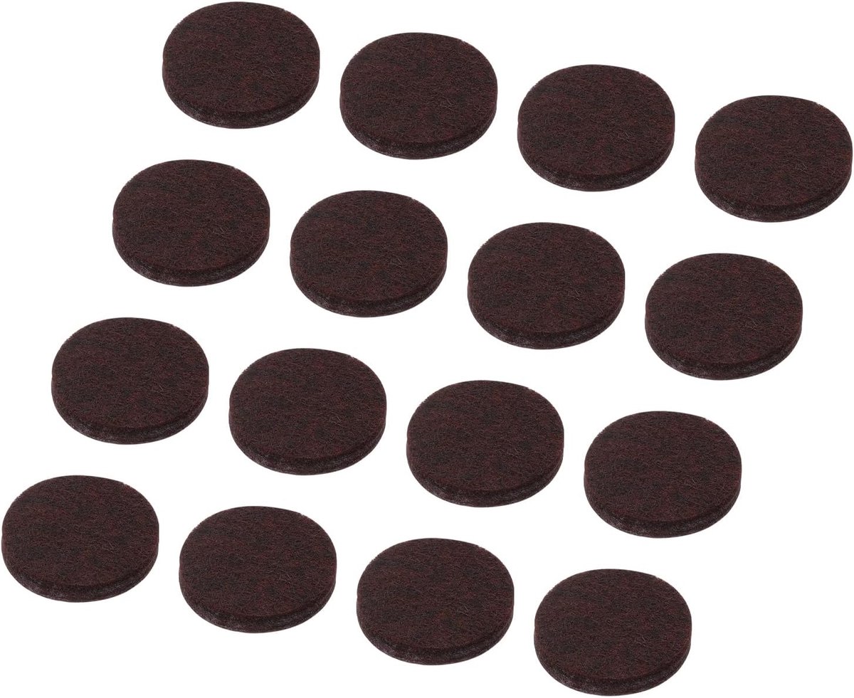24 stuks vilten meubelpads, 3,18 inch, rond, kleine vilten stoelbeschermers, voorkomen krassen voor meubels en harde vloeren, bruin