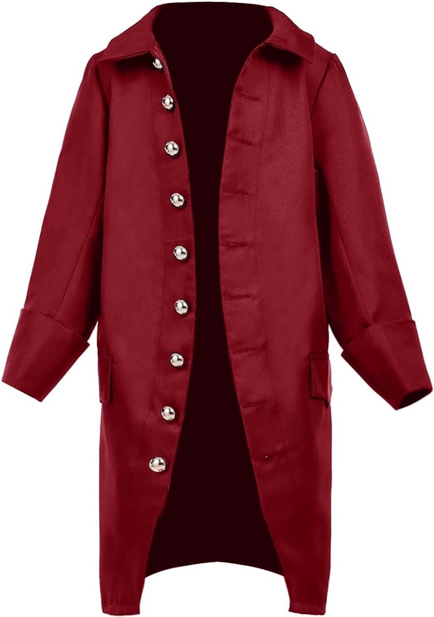 Victoriaanse steampunk middeleeuwse gothic frack jas voor jongens koloniale historische jas voor kinderen