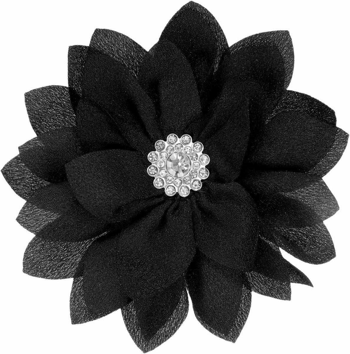 Elegante Bloem Broche Pin voor Vrouwen, Stof Bloem Bloemen Kristal Broche Revers Pin Voor Bruiloft Party Gift Pak Kleding Hoed Jurk Jas Accessoires