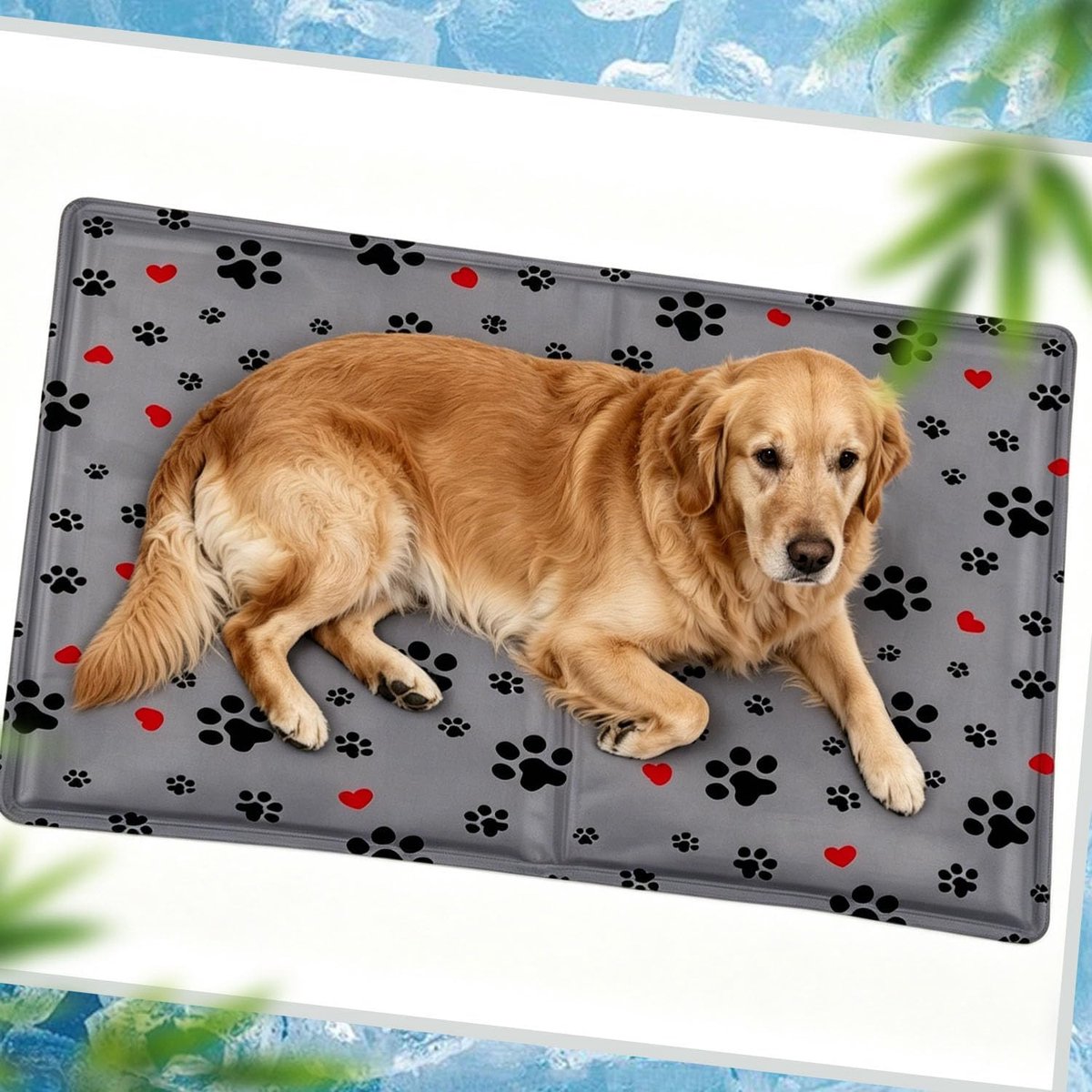Koelmat voor honden, 65 x 50 cm, met niet-giftige gel, duurzaam en krasbestendig, voor honden, katten, huisdieren, mensen