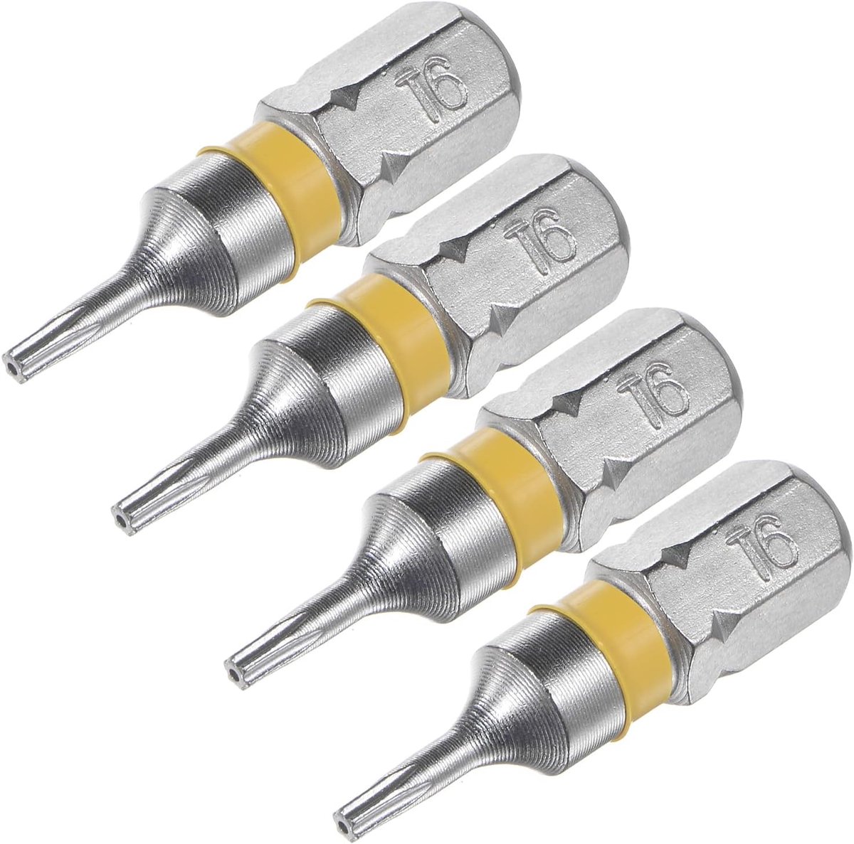 4 stuks 25 mm lange schroevendraaierbits T6 kop magnetische veiligheidstorx voor dagelijkse horlogereparaties