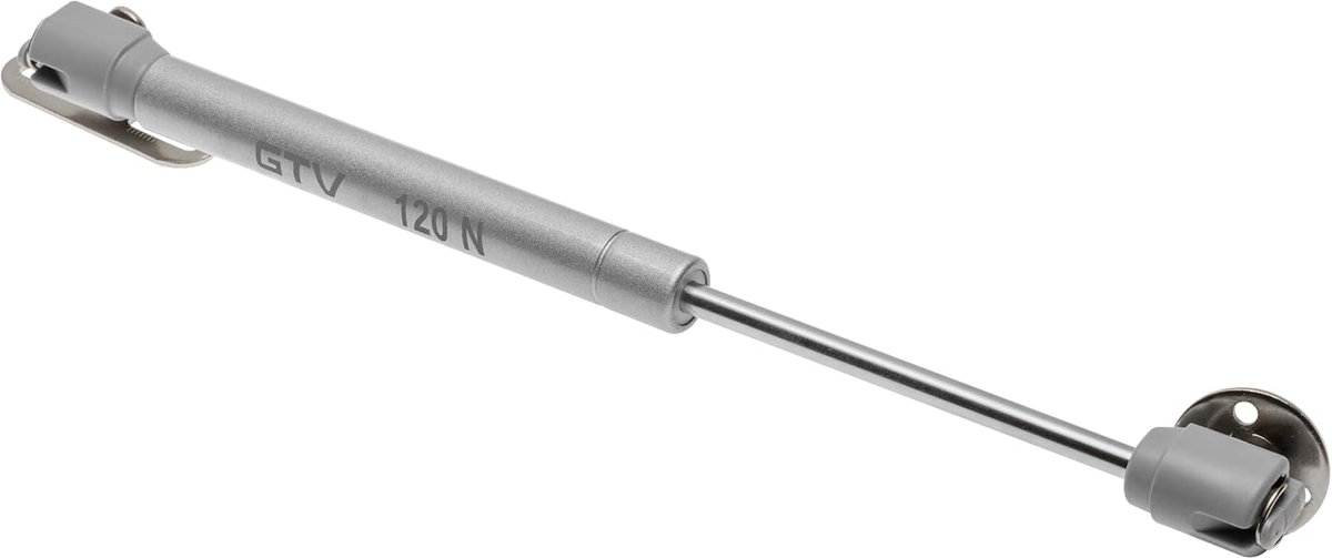 Gasveer GTV INDUSTRY 120N grijs (bevestiging aan houten fronten) - gaslift gaslift gasdrukdemper