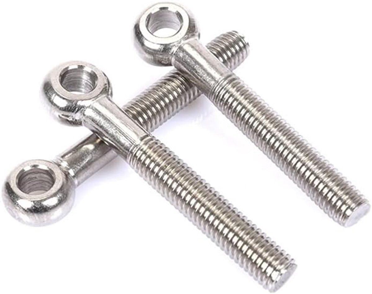 Oogbouten, Ringbouten, RVS Machines Hijsoogbout Gedeeltelijke schroefdraad, M12×45mm,2 pcs