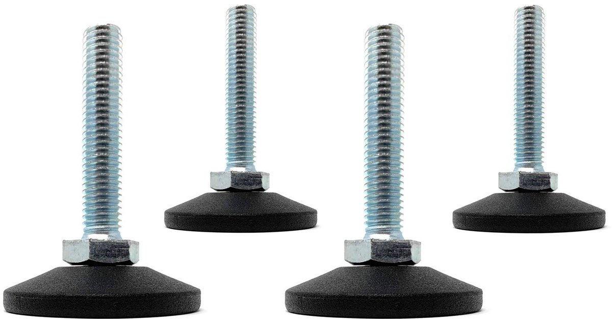 4 x verstelschroef verstelschroef Ø 48 mm met verzinkte stelschroef M10x50 mm