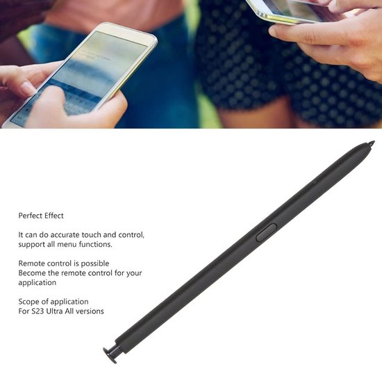 Stylus voor S23 Ultra, 4096 Druk Afstandsbediening Nauwkeurigheid Bluetooth Touch Digitale Stylus Pen met Vullingen voor S23 Ultra Alle versies (zwart) — afbeelding 2