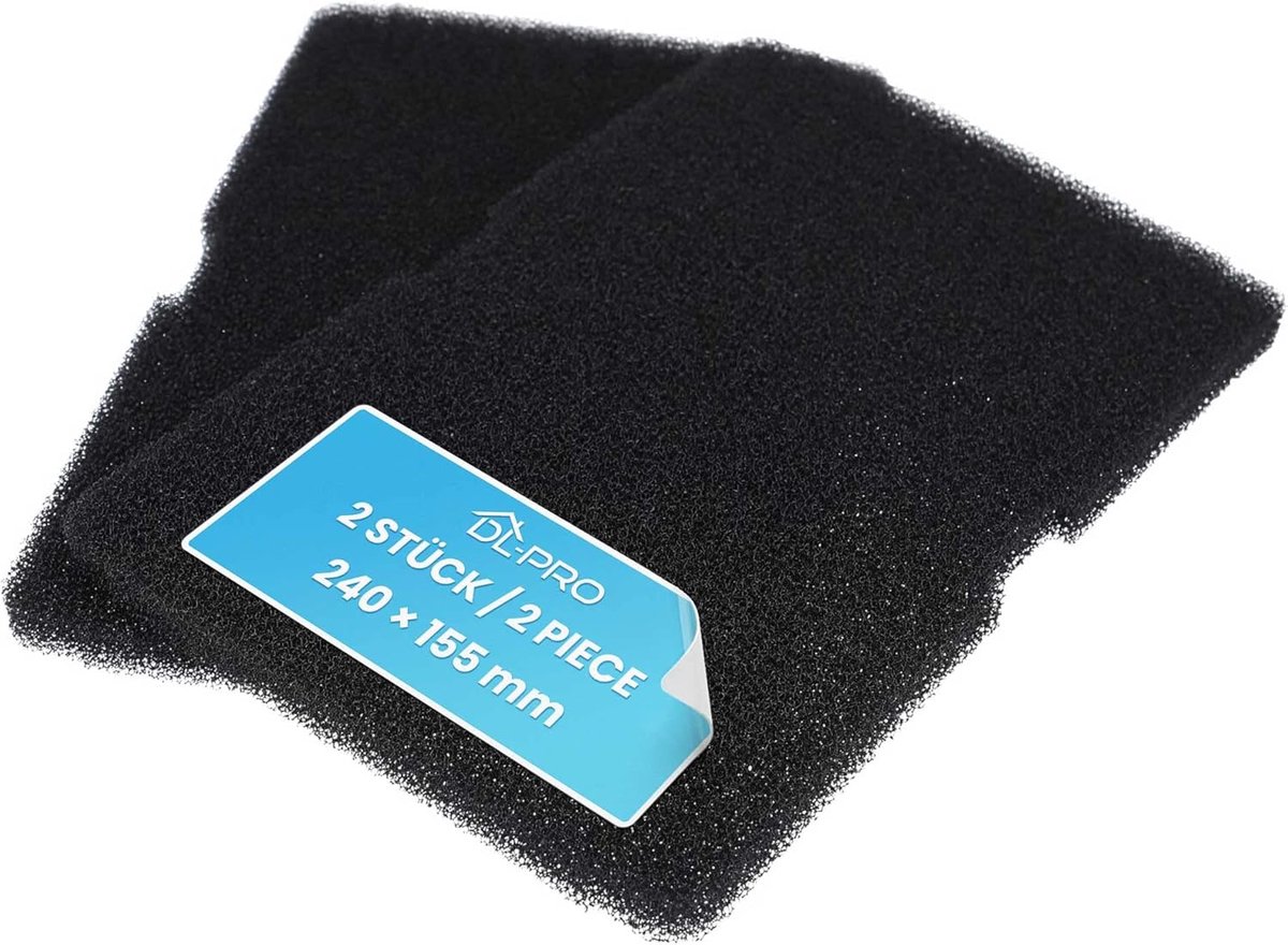 SnelShoppen - DL-pro Foam Filter voor Beko Blomberg 2964840100 2964840200, 240 x 155 mm, Pedestal Filter, Sponsfilter, Geschikt voor Warmtepomp Droger
