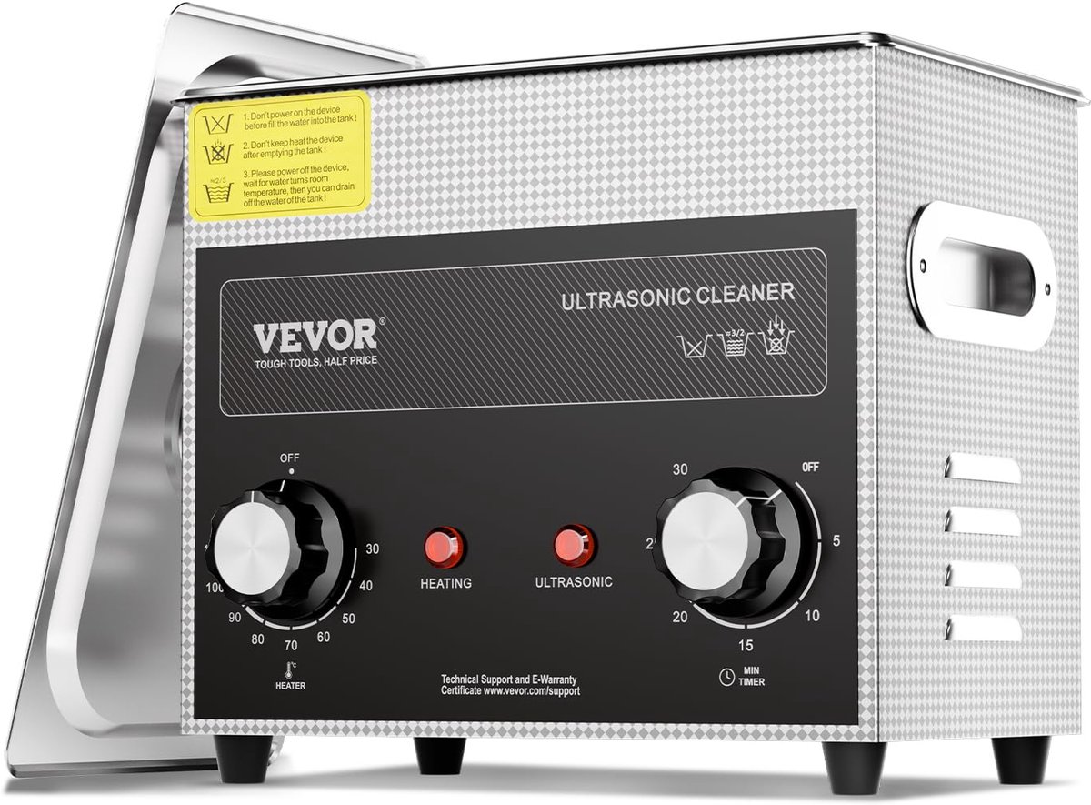 Ultrasone reiniger 3 l - digitale geluidscavitatiemachine - met timer - ideaal voor horloges en brillen - ShopVlot