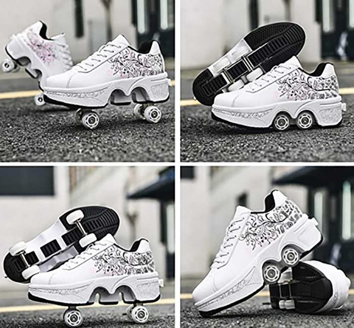 Rolschaatssneakers kinderen - 2-in-1 skates en schoenen - modieus design - perfect verjaardagscadeau - ShopVlot