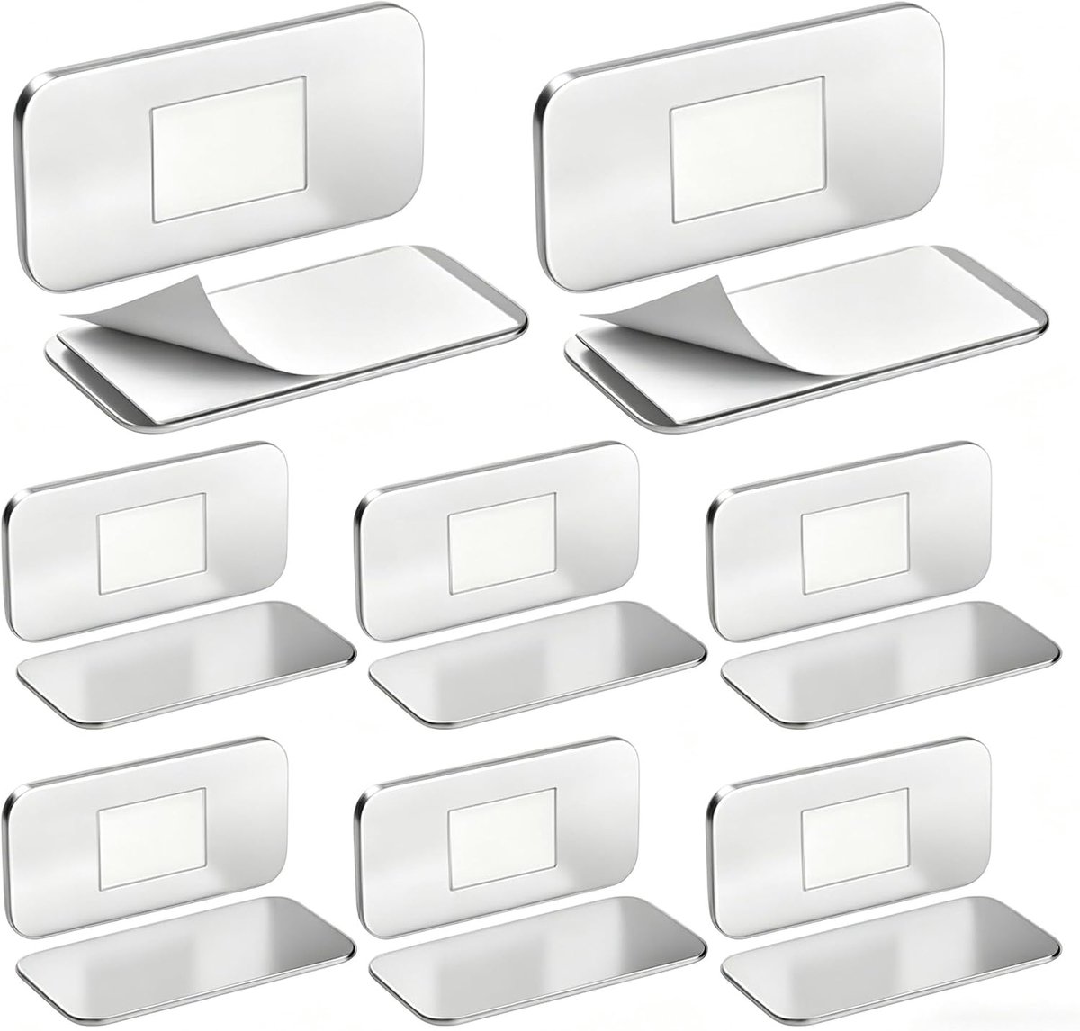 8 stuks magneten voor kastdeuren, boorvrije zelfklevende magneetsluitingen, ultradunne deurmagneten, magnetische deursluitingen, magnetische deursluitingen voor keukenkasten, kledingkasten en