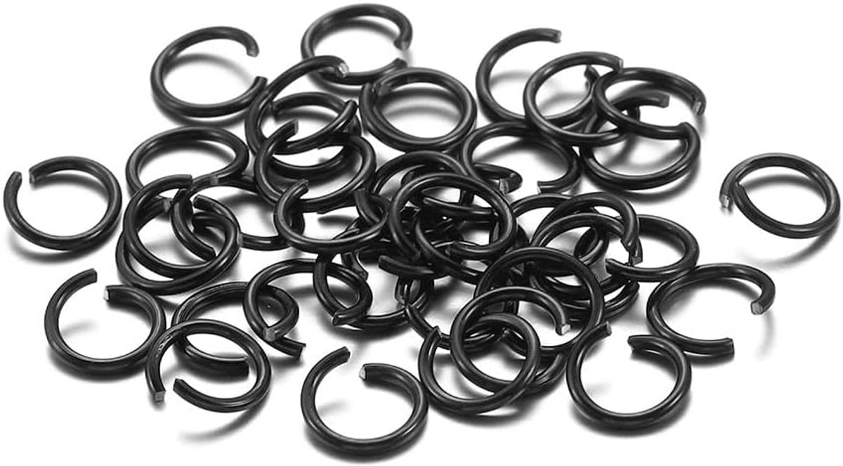 1500 stuks splitringen, aluminium buigringen, metalen kettingringen, verbindingsstukken voor sieraden, kleine metalen ringen, jump ringen, voor choker, armbanden, halskettingen, doe-het-zelf