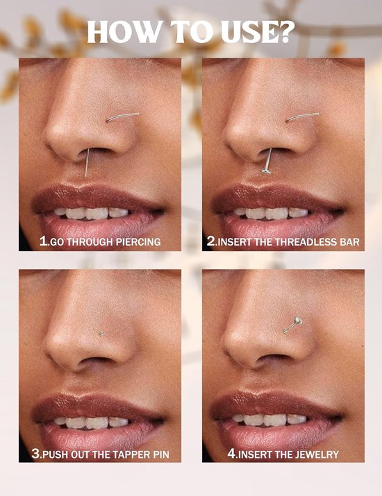 18G platte achterkant oorbellen hypoallergene gouden zilveren oorbellen voor vrouwen - chirurgisch staal labret kraakbeen tragus helix piercing sieraden - draadloze neuspiercing voor vrouwen — afbeelding 5