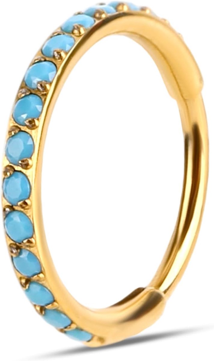 Ringen, 7 mm Neuspiercingsieraden Scharnierende Septumring voor Vrouwen en Mannen Cadeau Veilig en Comfortabel om te Dragen (Goud)