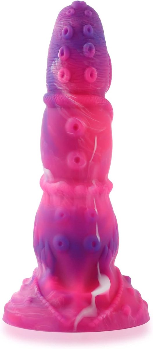 Dildo 22 cm - Fantasy Octopussy - Roze en paars - Handenvrij gebruik - SnelShoppen