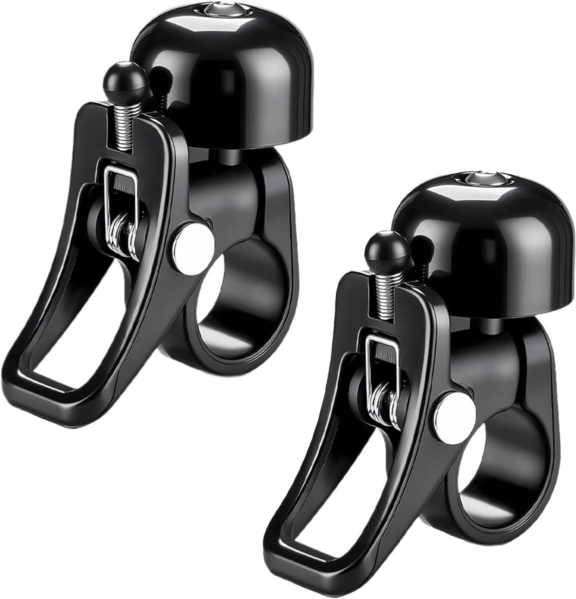 2 stuks fietsbel aluminium, superluid 100 dB, mini aluminium bel, waterdicht en roestvrij, voor 21-23 mm stuur, universele bel voor MTB, racefiets, e-bike, kinderfiets