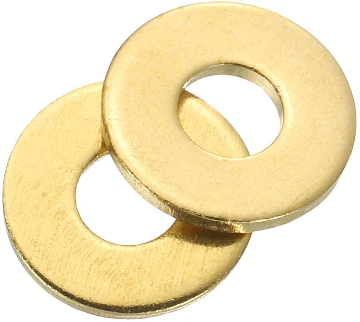 Set van 120 stuks sluitringen, M3 x 8mm x 0,5mm messing ring bijlagschijven assortiment, platte beveiligingsschijven afdichtring metalen schijven voor schroeven bouten moeren