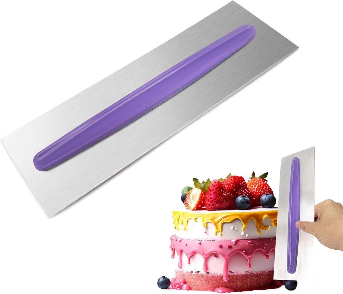 Soepeler Schraper Rvs Botercrème Icing Polijstmachine Cake Sculpting Modellering Decoreren Gereedschap Voor Cake Gebak Crème Bakken DIY