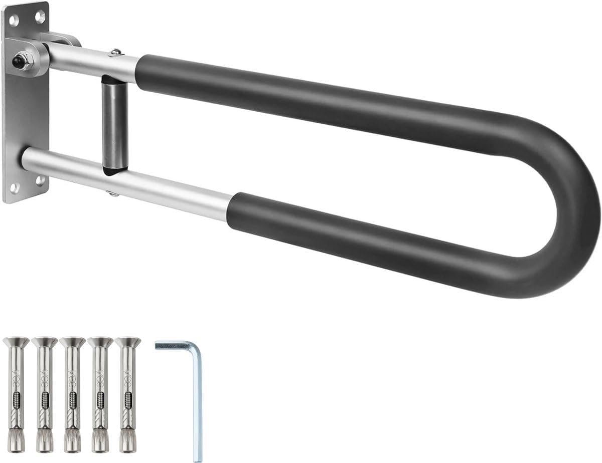 Toiletbeugel 60 cm - Opklapbaar - Anti-slip - Voor extra steun - SnelShoppen