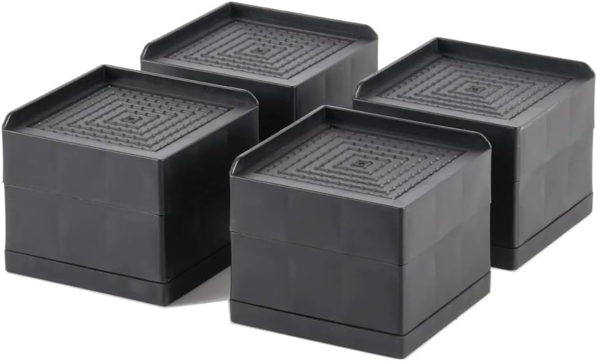 Meubelverhogers 5cm en 8cm - Zwart - Verstelbaar - Ruimtebesparende verhoger - SnelShoppen