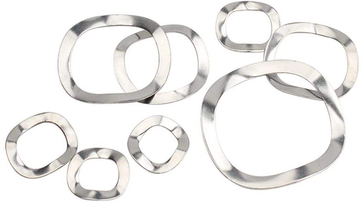 Veerring, Wave Washer, Roestvrij Staal Wave Spring Washer M3x6x0.3mm, 100 pcs