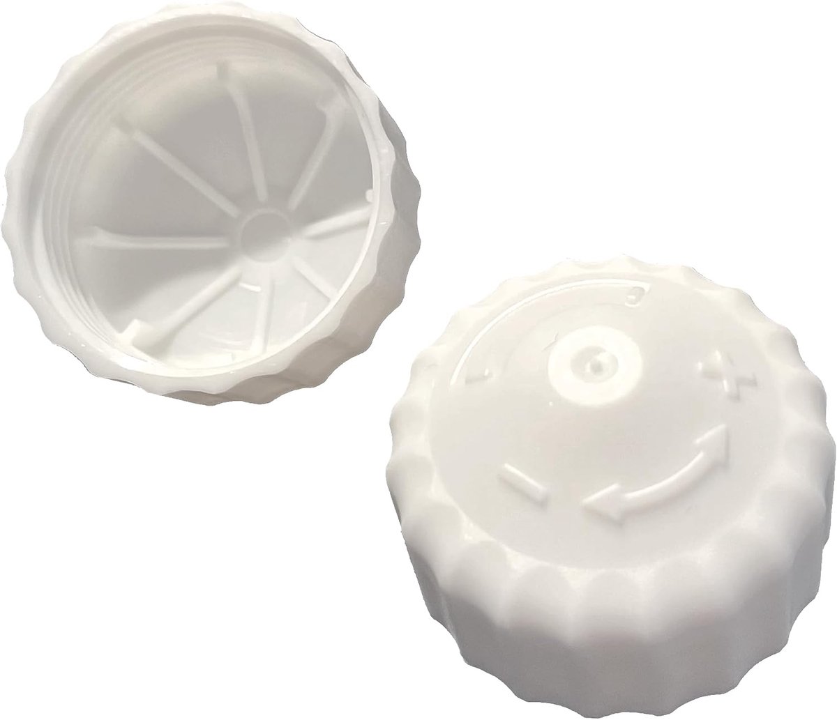 2 x ventieldoppen, handregelkap, bouwbeschermkap, wit, eenvoudige uitvoering, M30 x 1,5, 2 stuks