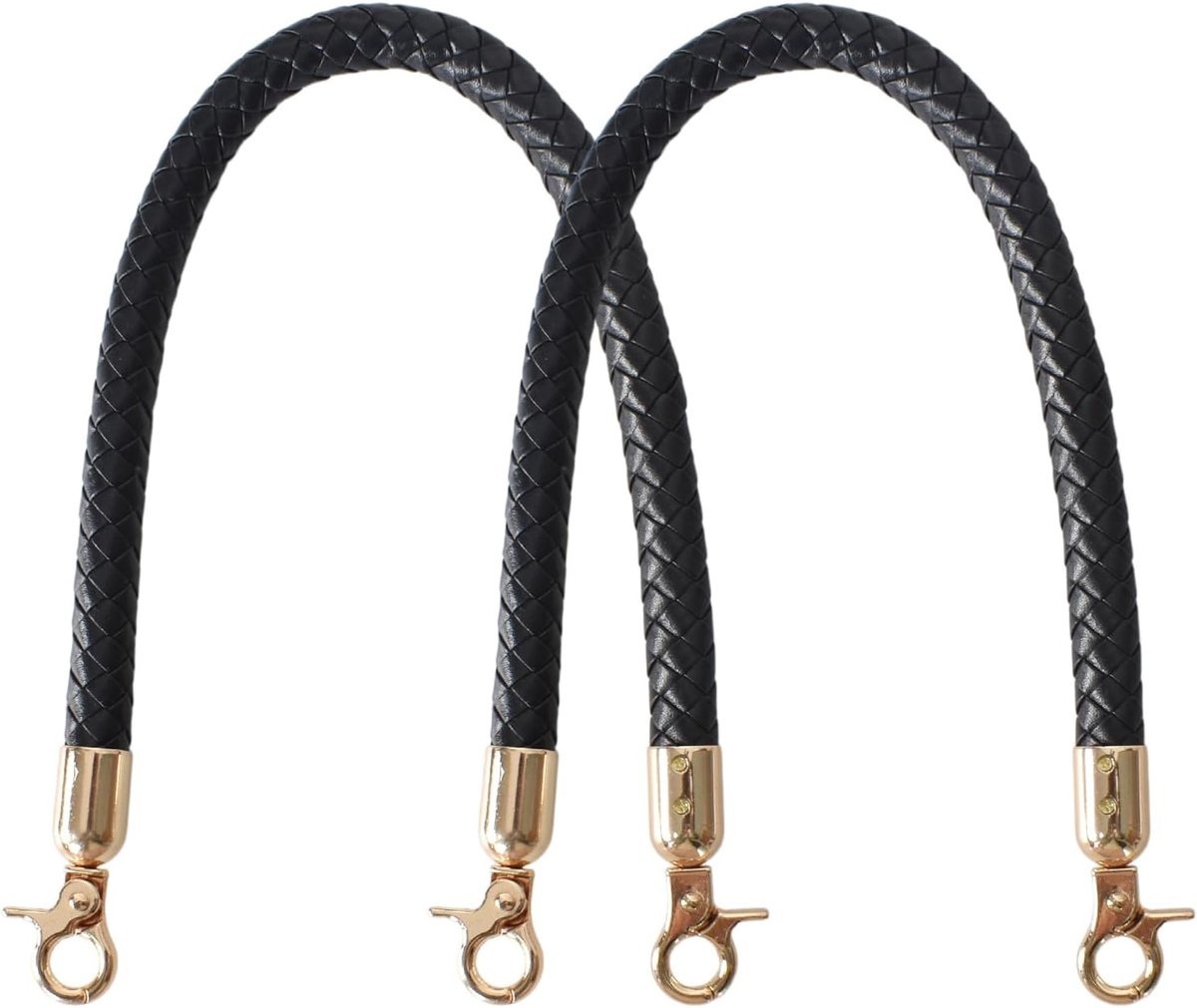 2 stuks vervangende riemen voor tasgreep, schouderbanden, PU-tasriemen, voor dames, doe-het-zelf tasaccessoires, met gouden haken, voor portemonnee, draagtas, handtas, schoudertassen (60 cm)
