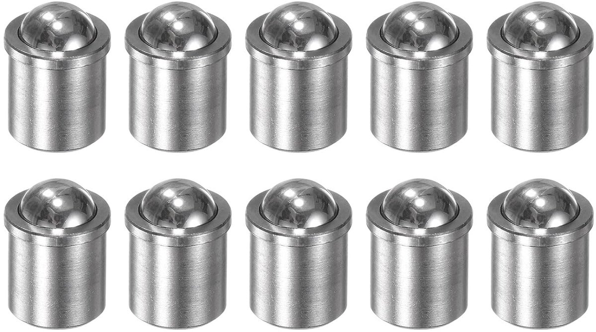 10 stuks kogeldrukstiften, 8 x 9 mm, 304 roestvrij staal, precisie-positioneringskralen, kogelpunt, veerdrukstiften, kogelhengel voor deurmechanische apparaten, klemmen, meubels