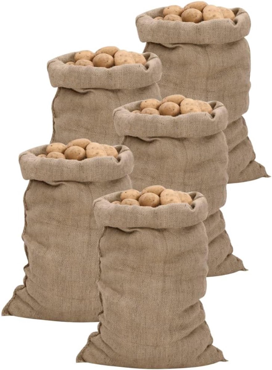 Zakken, jutezakken, tuinzak, jute zak, riettas, 60x105 cm 100% jute 340 g/m²