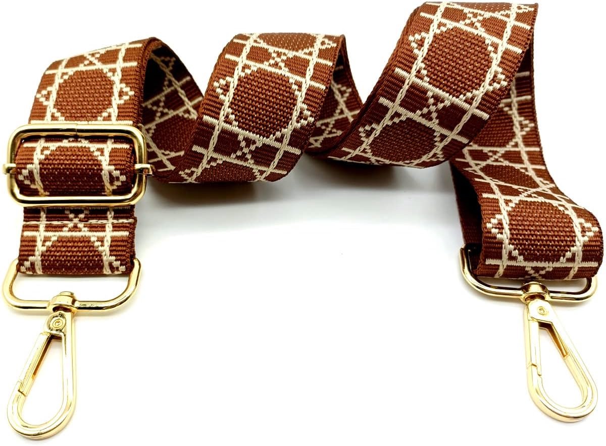 verstelbare schouderriem, bruin, handtasriem, vervanging, universele reserve riem met gouden gesp voor dames, handtas, schoudertas, 33