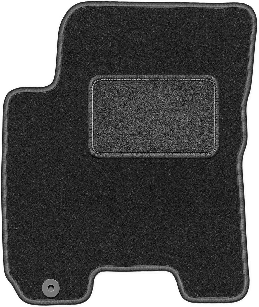 Velours bestuurdersmat compatibel met Kia Sportage II SUV 2004-2010 - 1-delig, grafiet, met hielversterking