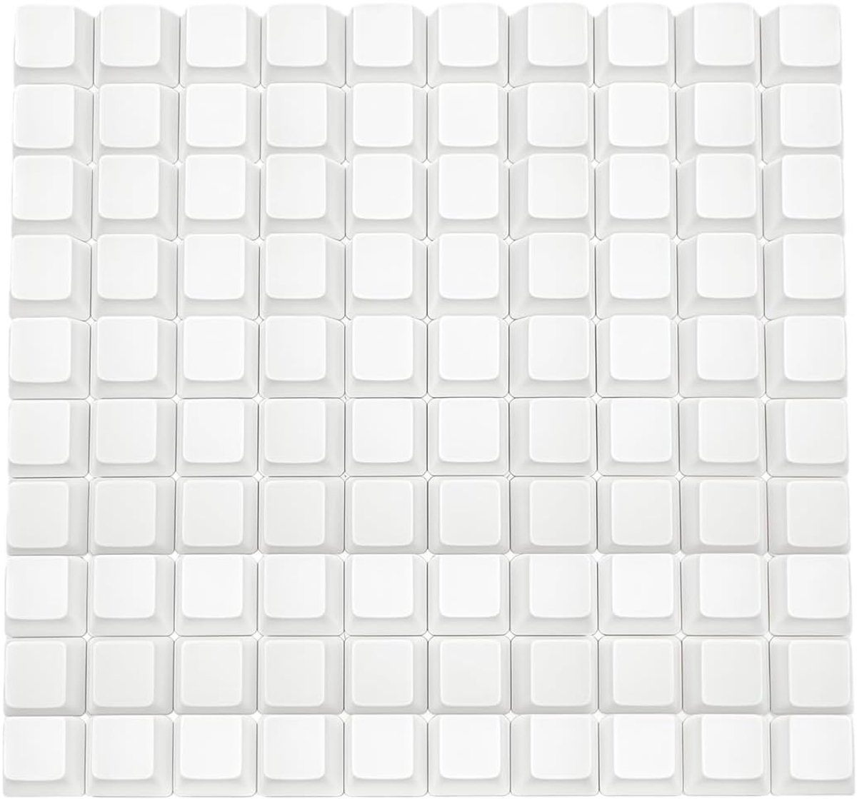 100 stuks OEM-profiel, blank keycaps, PBT regenboog, gemengde kleuren, 1U R4, keycaps voor MX-schakelaar, mechanisch toetsenbord (wit, 100 stuks)