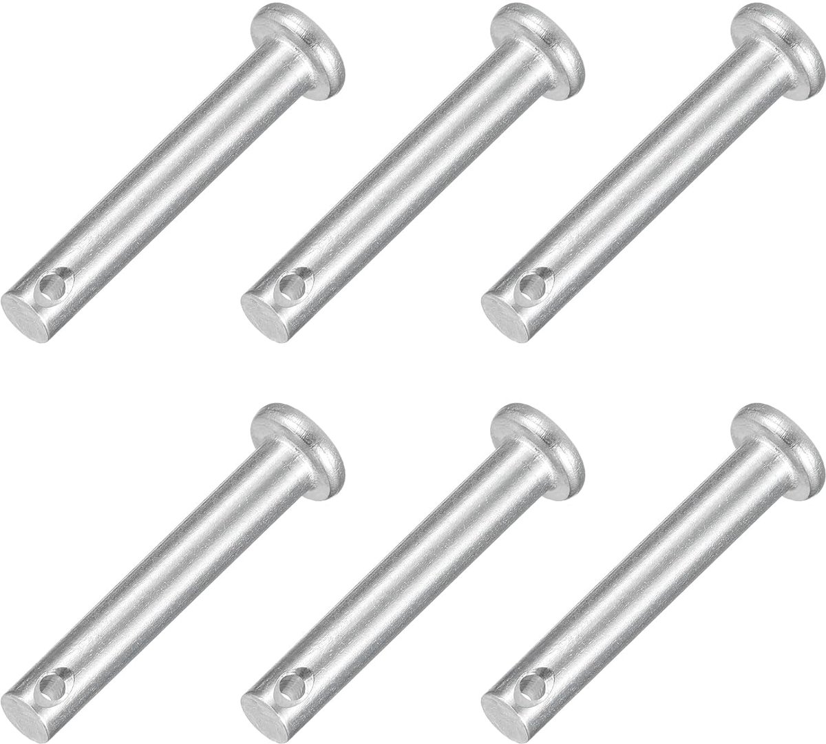 6 vorken M5 x 30 mm, roestvrij staal 304, een gat voor trekhaak, mechanische reparatie, meubels, industriële uitrusting