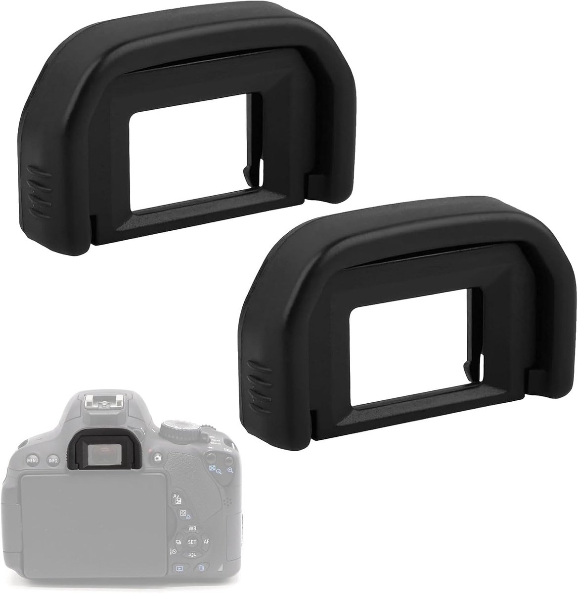 2 stuks Canon EOS 100d oogschelp, zoeker oculair vervangt Canon Ef | Oogschelp Voor Canon Ef Oculair 100d 550d 600d 650d 700d 750d 760d 1000d 1100d, Camera Oculair Zoeker Passend, Zwart