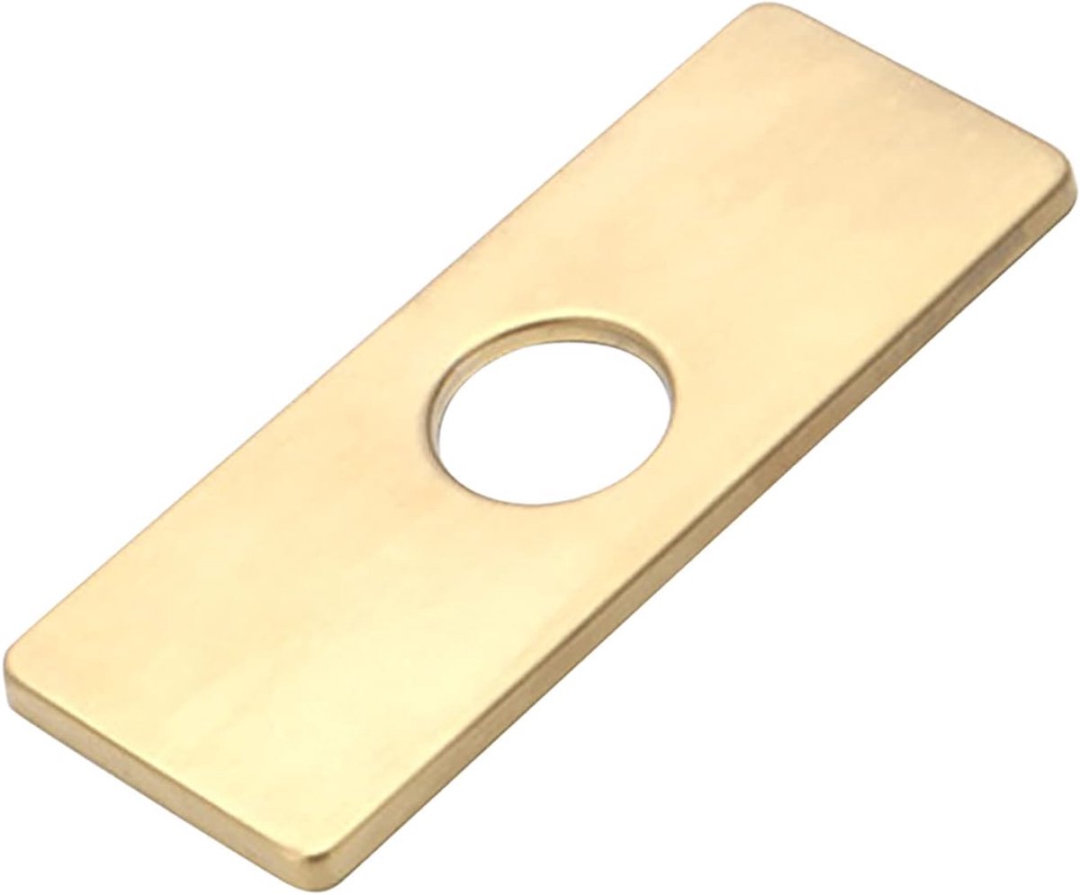 4 Inch roestvrijstalen sifonafdekking, keukenkraanplaat, sifonafdekking voor badkamermeubelkraan Goud 1STK
