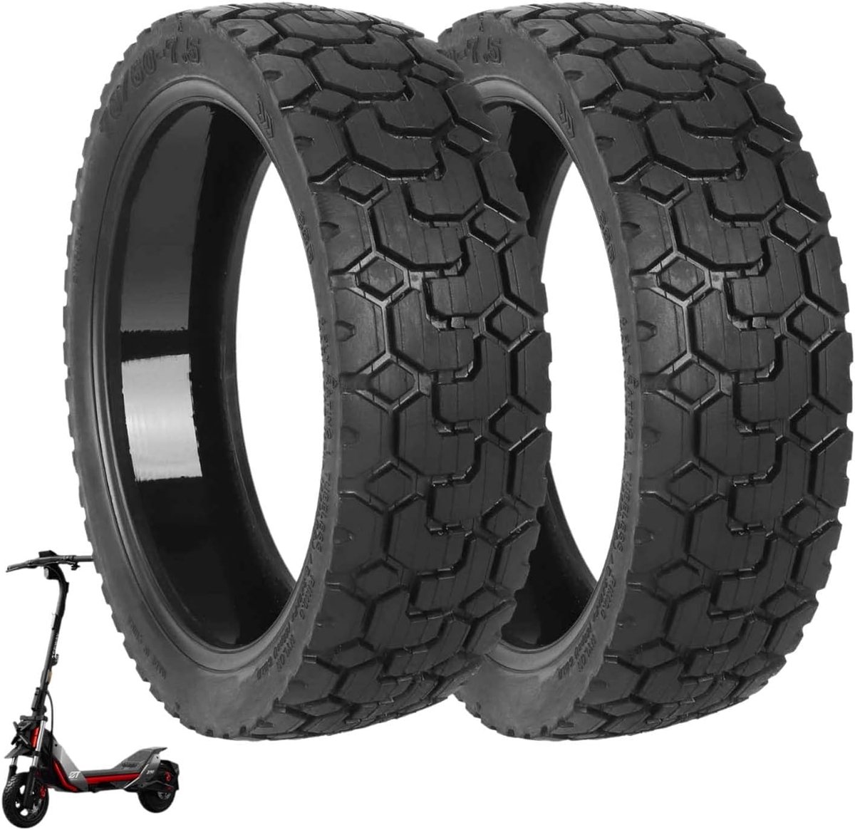 70/60-7,5 reservebanden voor Segway Ninebot ZT3 / ZT3 Pro, 11 inch zelfherstellende banden zonder binnenband, cross season elektrische step, met lijm (2 stuks)
