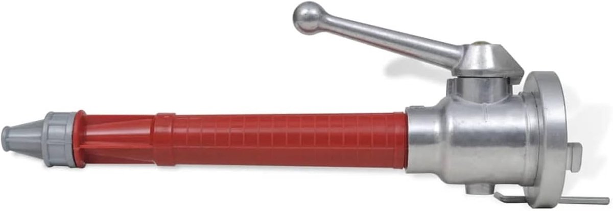 Brandweerstraalpijp voor brandweerslang, brandweerspuit met Storz-C-koppeling met een schakelaar van 180° draaibaar aluminium en kunststof