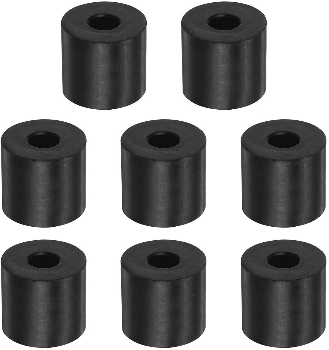 Sourcing map 8 stuks rubberen afstandhouders, 1,2 inch AD 0,4 inch ID 1,2 inch, dikke neopreen, ronde trillingsdemper, pads, isolator, rubber, sluitringen, bussen voor huis, auto's, boot, accessoires,