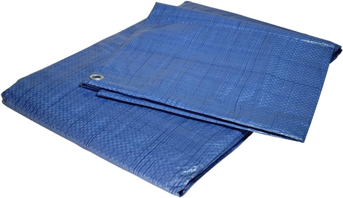 Afdekzeil Zeildoek, Afmetingen 5 x 8 m80 g/m2, Kleur Blauw