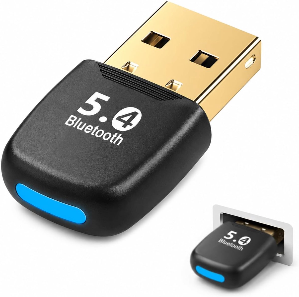 Bluetooth 5.4-adapter - USB-dongle - laag stroomverbruik - stabiele verbinding voor pc - ShopVlot