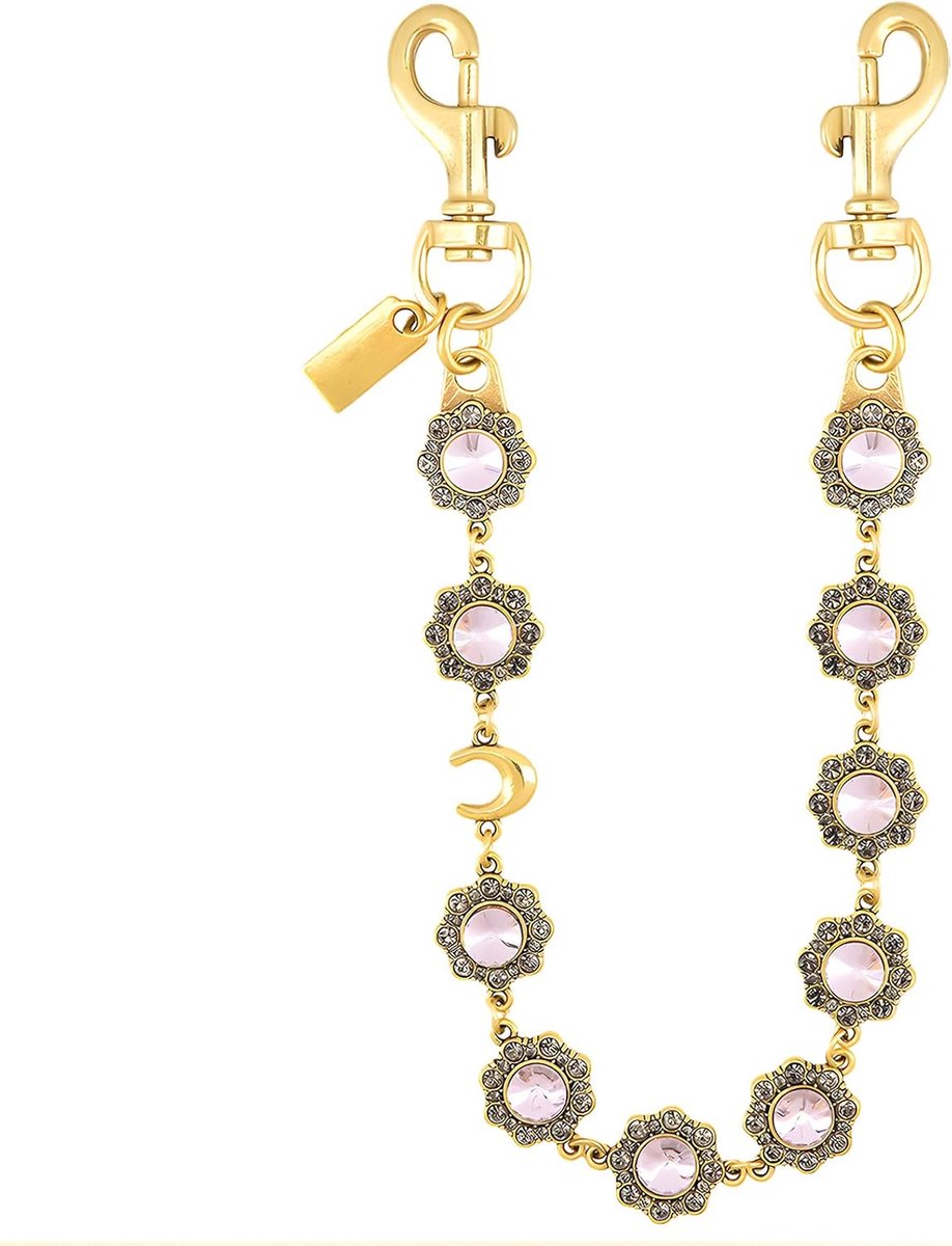 Taschenkette Goud - Bloemvormige Damesketting - Sprankelende Diamant - Perfect voor Tas - ShopVlot