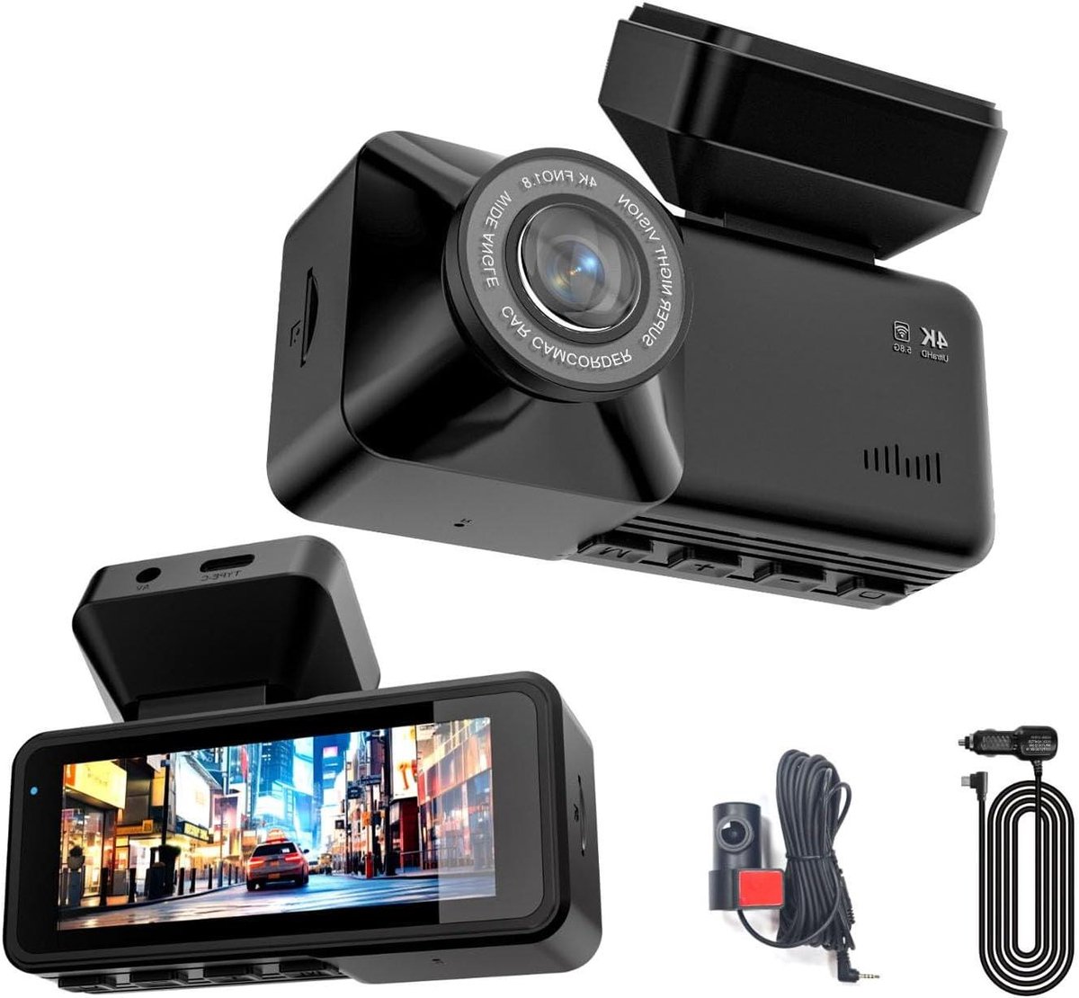 Dashcam - Autocamera Rijcamera - Verkeersregistratie - G-sensor voor crashdetectie - 3.2 inch scherm - Zwart
