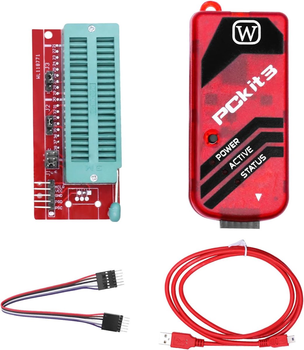 PIC programmer PICKIT3 - 3.5 met USB-kabel - ICSP adapter - betrouwbare programmering voor projecten - ShopVlot