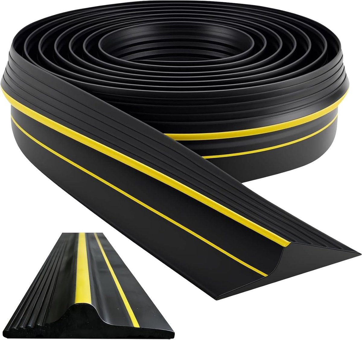 Garagedeur afdichting 3 m × 100 mm - rubberen drempelafdichting - weerbestendig - voorkomt vocht en vuil - ShopVlot