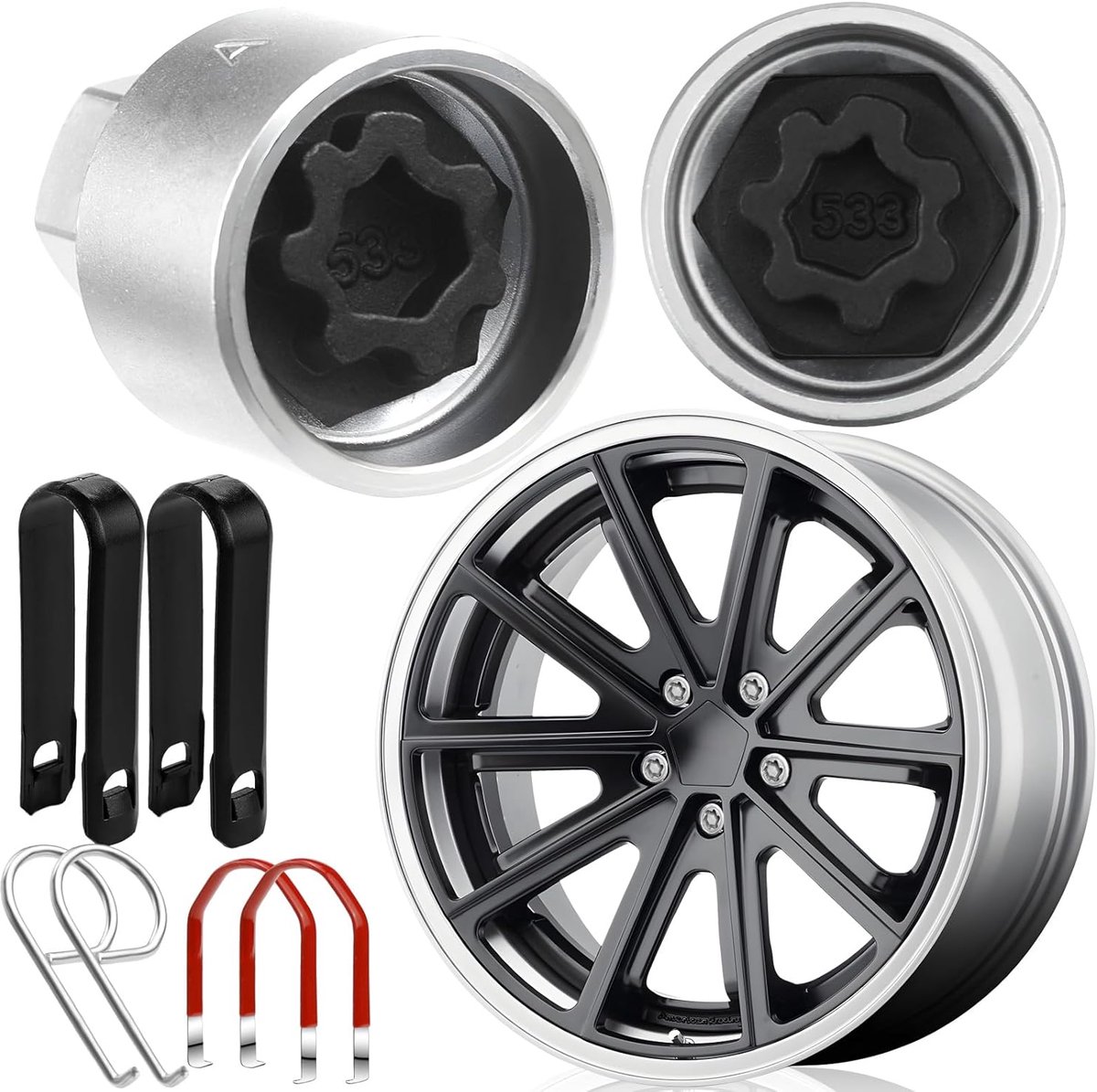 Rim lock adapter 533 - hoogwaardig materiaal - diefstalbeveiliging - geschikt voor VW velgen - ShopVlot