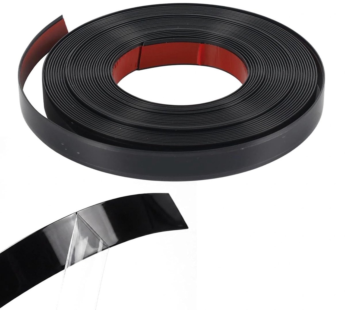 Sierlijsten zelfklevend 2 cm x 12 m - mat zwart - flexibele randbescherming - ideaal voor decoratie - ShopVlot