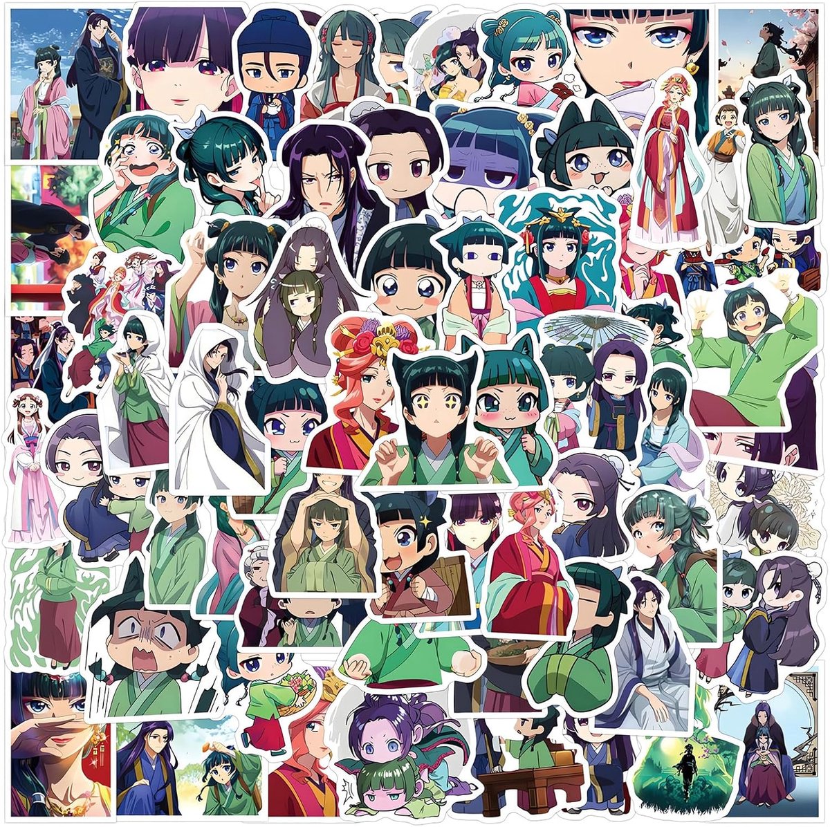 Sticker set anime 120 stuks - waterproof - creatief ontwerp - perfect voor persoonlijke projecten - ShopVlot