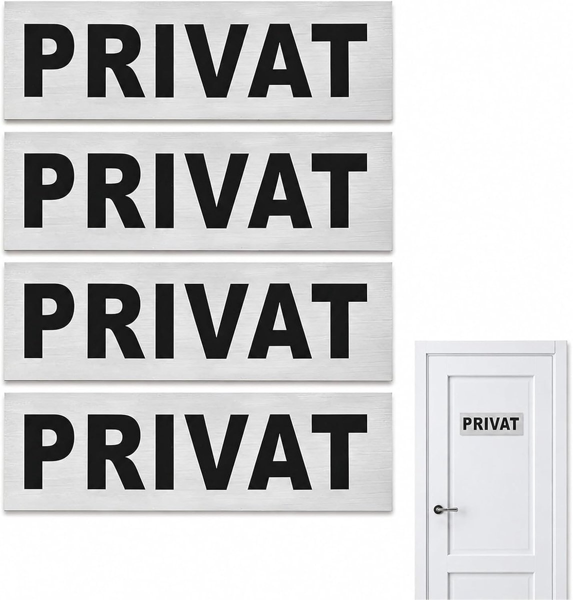 Privéborden 4 stuks - aluminium - zelfklevend - ideaal voor privacy in kantoren en winkels - ShopVlot