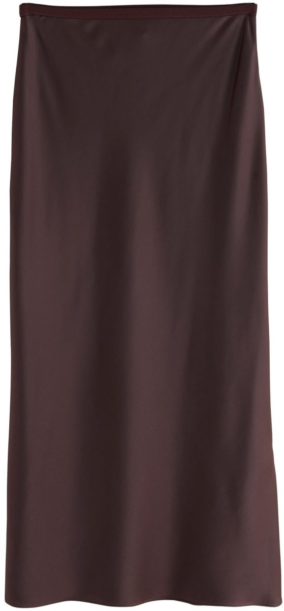 Next - Dames - Satijnen midirok - Bruin