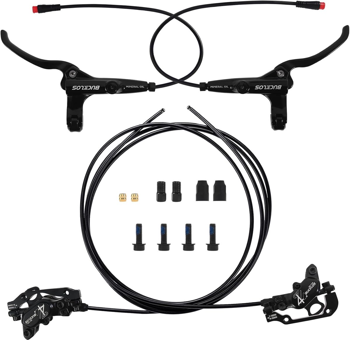 Hydraulische schijfrem set E-Bike - 2 pin, aluminium - automatische remsensor - krachtige remkracht - ShopVlot