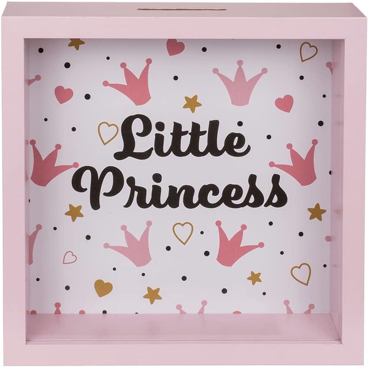 Spaarpot Houten Roze - Little Princess Design - Perfect voor Prinsessen - Begin met Sparen! - ShopVlot